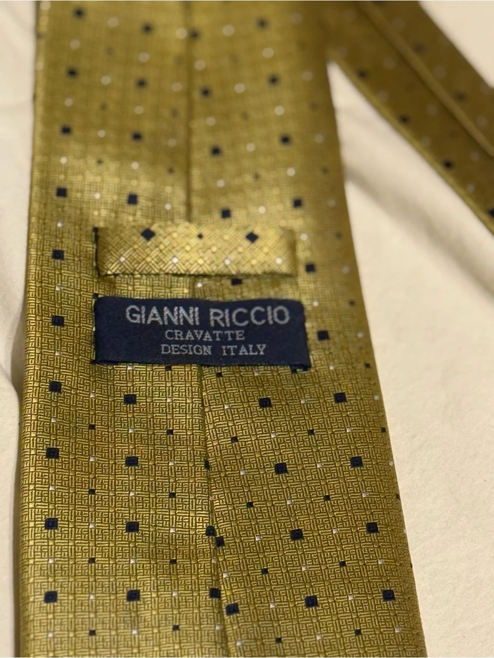 Olive Green Dot Silk Tie — Classic Men's Accessory
